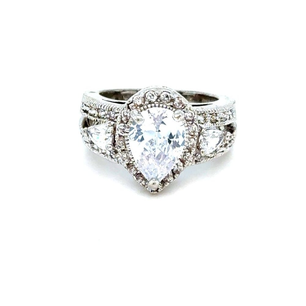 18K Gold Electroplate Sparkling Cz Ring